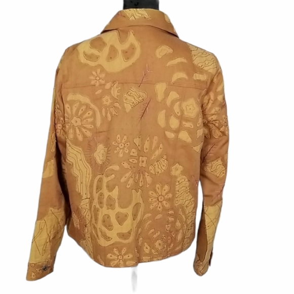 Parsley & Sage Brown/Tan Embroidered Jacket MD - Picture 2 of 16